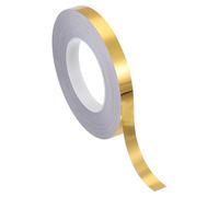 PATIKIL Ruban en film polyester métallisé 15 mm x 50 mètres, ruban décoratif métallisé doré brossé ruban adhésif miroir pour accentuer les détails murs graphiques bateau décoration murs
