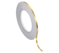 PATIKIL Ruban en film polyester métallisé 5 mm x 50 mètres, ruban décoratif métallisé doré brossé ruban adhésif miroir pour accentuer les détails, murs graphiques, décoration bateau, murs