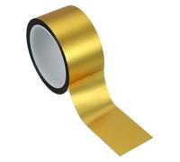 PATIKIL Ruban En Film Polyester Métallisé 50mm x 50 Mètres, Ruban Décoratif Métallisé Doré Mat Adhésif Ruban Miroir Pour Détails Mur Accent Arts Graphiques Bateau Murs