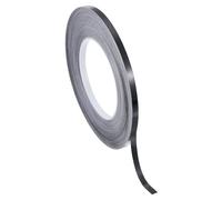 PATIKIL Ruban en film polyester métallisé 6,3 mm x 50 mètres, ruban décoratif métallique noir brillant adhésif ruban miroir pour détails mur d'accent arts graphiques garniture bateau murs