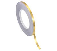 PATIKIL Ruban en Film Polyester Métallisé 8mm x 50 Mètres, Ruban Décoratif Métallisé Doré Brossé Adhésif Miroir pour Détails Mur Accent Arts Graphiques Bateau Murs