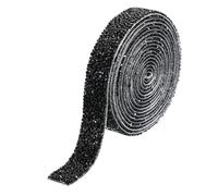 PATIKIL Ruban En Résine Strass 3 Mètres 20 Mm Ruban Adhésif En Strass Cristal Pour Vêtements Bricolage Artisanat Noir
