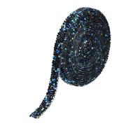 PATIKIL Ruban En Strass En Résine De 3 Mètres Bandes De Strass En Cristal De 10 Mm Avec Adhésif Thermofusible Ruban Diamanté Scintillant Pour Vêtements Loisirs Créatifs Noir Ab