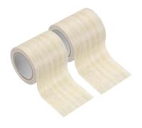 PATIKIL Ruban Grain De Bois 5.7cm x 4.57m, 2pcs Ruban Adhésif Texture Effet Bois Patch Pour Meubles Armoires Sols Murs, Chêne Jaune Clair