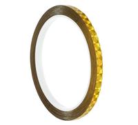 PATIKIL Ruban Prisme 6mm x 50m, 1 Pcs Auto-Adhésif Réfléchissant Métallisé pour la Décoration Murale d'Emballage d'Artisanat d'Art de Bricolage, Ton d'Or