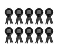 PATIKIL Ruban Récompense Naturel, 10 Pièces Ruban Prix Médaille Récompense Ruban Gagnant Reconnaissance Ruban Participation pour Compétition, Événement du Sport et Fête, Mariage, Noir