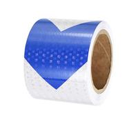 PATIKIL Ruban Réfléchissant Adhésif Flèche Bleu Blanc 1 Rouleau 10cm x 20 Mètres Ruban Adhésif Réfléchissant de Sécurité Imperméable pour Camions, Remorques, Voitures