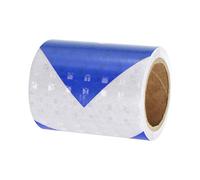 PATIKIL Ruban Réfléchissant Adhésif Flèche Bleu Blanc 1 Rouleau 7cm x 3 Mètres Ruban Adhésif Réfléchissant de Sécurité Imperméable et Haute Visibilité pour Camions, Remorques, Voitures