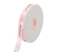 PATIKIL Ruban Satiné 25mm x 91m, Just For You Ruban Pour Emballage Cadeau Pour DIY Mariage Anniversaire Saint-Valentin Accessoires Bouquet, Rose Clair