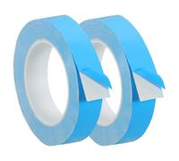 PATIKIL Ruban Thermique Adhésif2 Rouleaux 25m x 25mm x 0.2mm Ruban Adhésif Double Face Thermo-Conducteur pour Dissipateur Thermique LED Modules GPU Ordinateur CPU Puce ICBleu