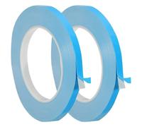 PATIKIL Ruban Thermique Adhésif2 Rouleaux 25m x 8mm x 0.2mm Ruban Adhésif Double Face Thermoconducteur pour Dissipateur Thermique LED Modules GPU CPU Ordinateur Puce ICBleu