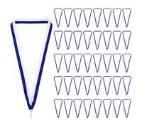 PATIKIL Rubans De Cou avec Attaches À Pression, 100 Pièces Rubans De Médaille en Polyester pour Compétitions Réussite Sports Fête, Bleu/Blanc
