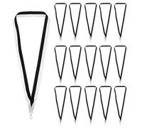 PATIKIL Rubans De Cou Récompense, 25 Pack Rubans De Médaille en Polyester avec Attache Clip pour Compétitions Réussite Sports Fête, Noir/Blanc