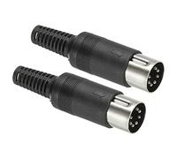 PATIKIL S-Vidéo DIN Mâle Prise 7 Broche Signal Transmission pour TV, Lecteur DVD Paquet de 2