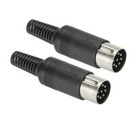 PATIKIL S-Vidéo DIN Mâle Prise 8 Broche Signal Transmission pour TV, Lecteur DVD Paquet de 2