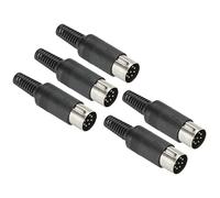 PATIKIL S-Vidéo DIN Mâle Prise 8 Broche Signal Transmission pour TV, Lecteur DVD Paquet de 5