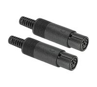 PATIKIL S-Vidéo DIN Mini Femelle Prise 5 Broche Signal Transmission pour TV, Lecteur DVD Paquet de 2