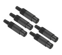 PATIKIL S-Vidéo DIN Mini Femelle Prise 6 Broche Signal Transmission pour TV, Lecteur DVD Paquet de 5