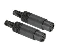 PATIKIL S-Vidéo DIN Mini Femelle Prise 8 Broche Signal Transmission pour TV, Lecteur DVD Paquet de 2
