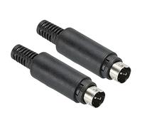 PATIKIL S-Vidéo DIN Mini Mâle Prise 3 Broche Signal Transmission pour TV, Lecteur DVD Paquet de 2