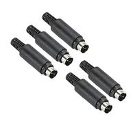 PATIKIL S-Vidéo DIN Mini Mâle Prise 3 Broche Signal Transmission pour TV, Lecteur DVD Paquet de 5
