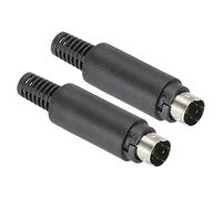 PATIKIL S-Vidéo DIN Mini Mâle Prise 4 Broche Signal Transmission pour TV, Lecteur DVD Paquet de 2