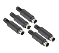 PATIKIL S-Vidéo DIN Mini Mâle Prise 4 Broche Signal Transmission pour TV, Lecteur DVD Paquet de 5
