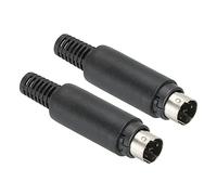 PATIKIL S-Vidéo DIN Mini Mâle Prise 5 Broche Signal Transmission pour TV, Lecteur DVD Paquet de 2