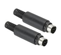 PATIKIL S-Vidéo DIN Mini Mâle Prise 6 Broche Signal Transmission pour TV, Lecteur DVD Paquet de 2