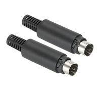 PATIKIL S-Vidéo DIN Mini Mâle Prise 8 Broche Signal Transmission pour TV, Lecteur DVD Paquet de 2