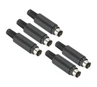PATIKIL S-Vidéo DIN Mini Mâle Prise 8 Broche Signal Transmission pour TV, Lecteur DVD Paquet de 5