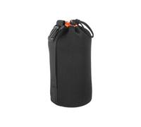 PATIKIL- Sac de objectif d'appareil photo étanche avec sangle et crochet,10x25cm Noir Orange