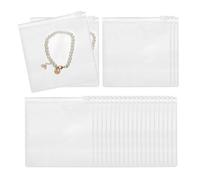 PATIKIL Sacs à Bijoux en Pvc, 25 Pièces 4,3" X 4,3" Pochettes à Bijoux Transparentes à Fermeture Éclair Anti-Oxydation Auto-Scellantes pour Boucles D'Oreilles Colliers Bracelets