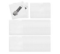 PATIKIL Sacs à Bijoux en Pvc, 50 Pièces 5" X 5" Pochettes à Bijoux Transparentes à Fermeture Éclair Anti-Oxydation Auto-Scellantes pour Boucles D'Oreilles Colliers Bracelets