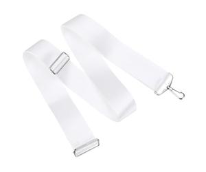 PATIKIL Sangle Centrale pour Filet de Tennis 2" x7.2', Ajusteur de Filet en Nylon Réglementaire, Sangle de Filet de Tennis Réglable en Hauteur avec Boucle pour Parc, Stade, Blanc