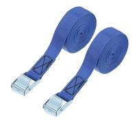 PATIKIL Sangle d'Arrimage de 1" x 12Ft avec Boucles, 2 Pcs Sangles d'Arrimage à Cliquet Réglables Robustes pour Attacher en Toute Sécurité Jusqu'à 551 Livres pour Cargaison Vélos, Bleu