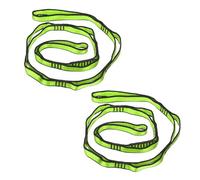 PATIKIL Sangle en chaîne Daisy, Lot de 2 Sangles d'escalade Robustes en Nylon Ajustables avec 8 Boucles pour Balançoire de Yoga Aérien, Vert