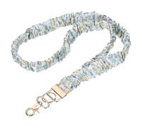 PATIKIL Scrunchie Lanyard Teacher, 1 Pack Stretchy Lanyards Pour Teachers Cute Lanyards ID Badge Holder With Clips Pour Women Keychain Card Holder, Blue Yellow Gold