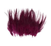 PATIKIL Selle Hackle Coq Plume 4-6", 100 pcs Coq Plumes Loose Hackle Plumes pour Rêves Attrapeur Boucles Oreilles DIY, Marron Rouge