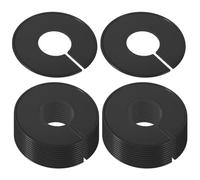 PATIKIL Séparateurs de Vêtements, Lot de 24 Séparateurs de Taille pour Cintre avec Étiquettes Vierges pour Trier les Vêtements Dans le Placard, Noir