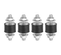 PATIKIL Silentblocs En Caoutchouc 12x15mm M5 Type VV 4 Pcs | Supports Antivibratoires Cylindriques, Caoutchouc, Avec Ecrous, Pour Moteurs De Garage Compresseurs D'Air Moteurs