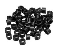 PATIKIL Silicone Caoutchouc Bandes Anneaux 100pcs Antidérapant 3/8" Plat Noir pour Livres, Art, Boîtes, Enveloppes Cordons, Enveloppes Sacs
