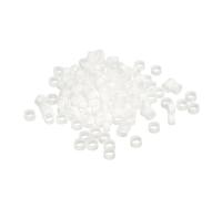 PATIKIL Silicone Caoutchouc Bandes Anneaux 50pcs Antidérapant 3/8" Plat Blanc pour Livres, Art, Boîtes, Enveloppes Cordons, Enveloppes Sacs