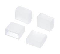 PATIKIL Silicone Terminal Capuchon Bouchon Couverture, 60 Paquet IP67 Imperméable Apte 3528/2835/3014 8mm Large Bande Tube LED, Transparent