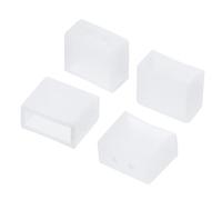 PATIKIL Silicone Terminal Capuchon Bouchon Couverture avec 2 Trou, 60 Paquet Apte 3528/2835/3014 8mm Large Bande Tube LED, Transparent