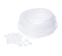 PATIKIL Silicone Tube Manche, 2 Ensemble Protection Manche avec 40pcs Terminal Capuchons Apte 3528/2835/3014 8mm Large Bande LED, Transparent