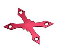 PATIKIL Skateboard Joint Longboard Pont Protection Aluminium Alliage Rouge | Prévenir évanouissement Protectif Anti-évanouissement Matériel, x Forme