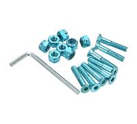 PATIKIL Skateboard Matériel Trousse, 1" Montage Vis Hexagon Tête Boulons Écrous Ensemble avec Clé à Molette pour Longboard Croiseur, Bleu