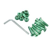 PATIKIL Skateboard Matériel Trousse, 1" Montage Vis Hexagon Tête Boulons Écrous Ensemble avec Clé à Molette pour Longboard Croiseur, Vert