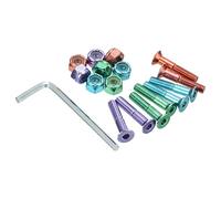 PATIKIL Skateboard Matériel Trousse, 1" Montage Vis Hexagon Tête Boulons Écrous Ensemble avec Clé à Molette pour Longboard Croiseur, Assorties Couleurs